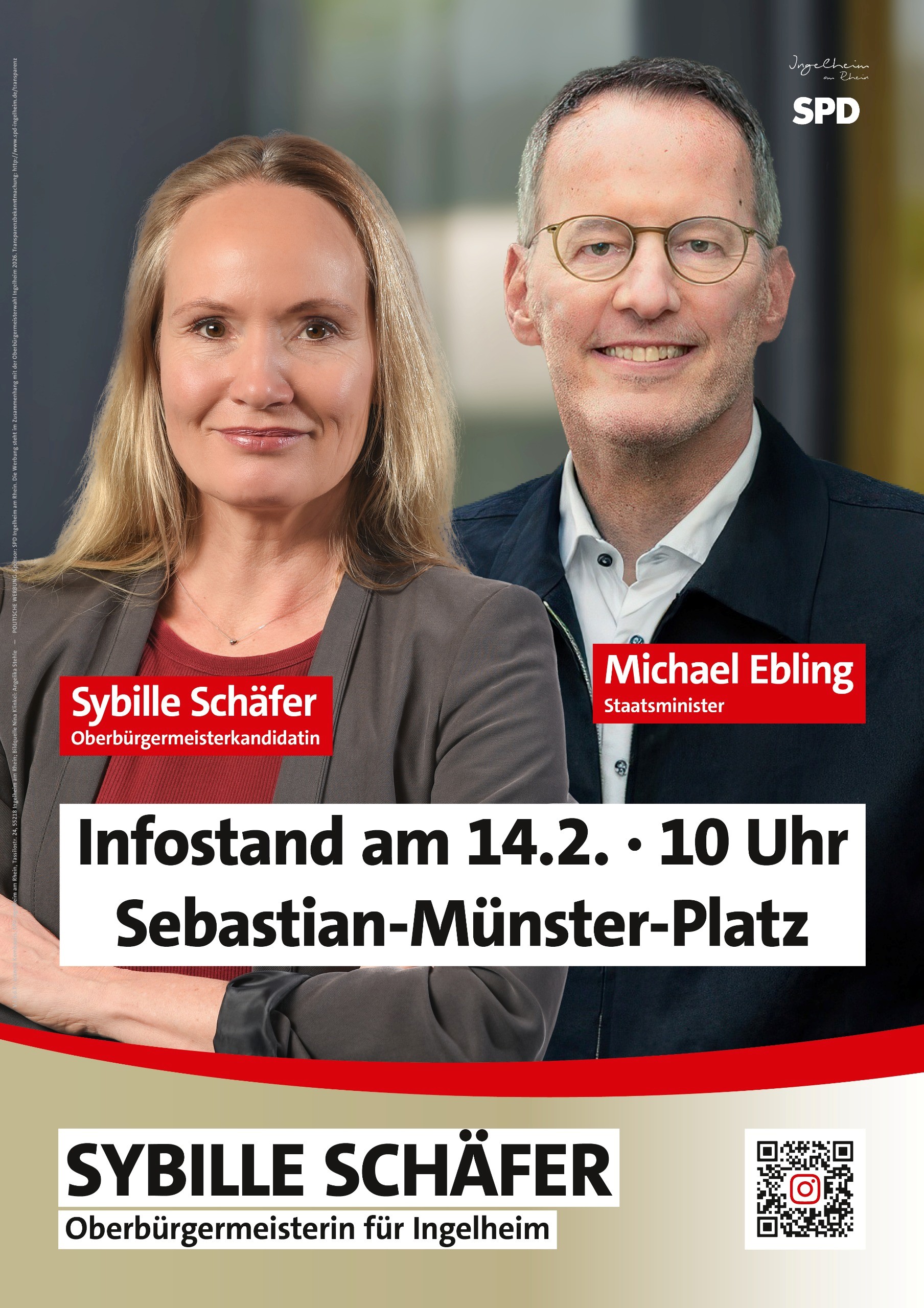 Infostand Ingelheim mit Sybille Schäfer