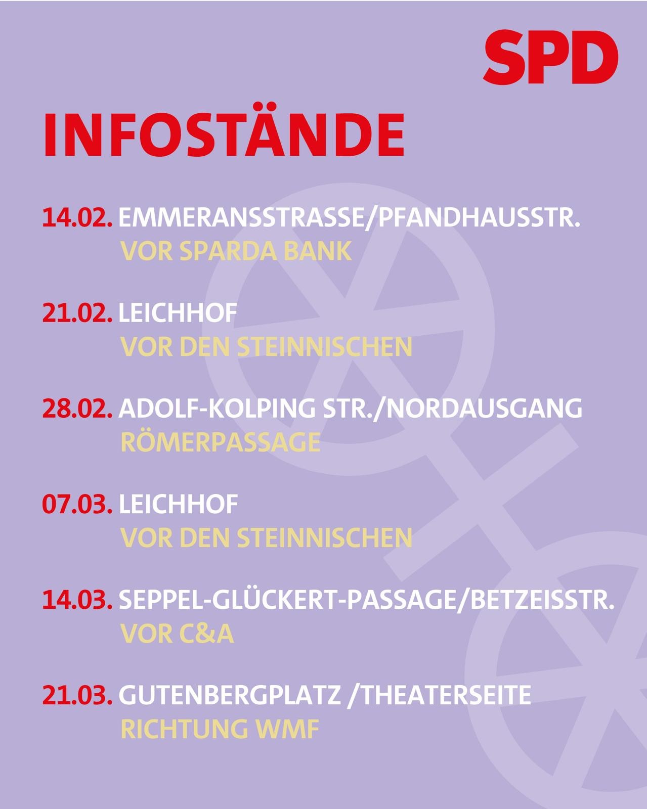 Zentraler Infostand der Mainzer SPD