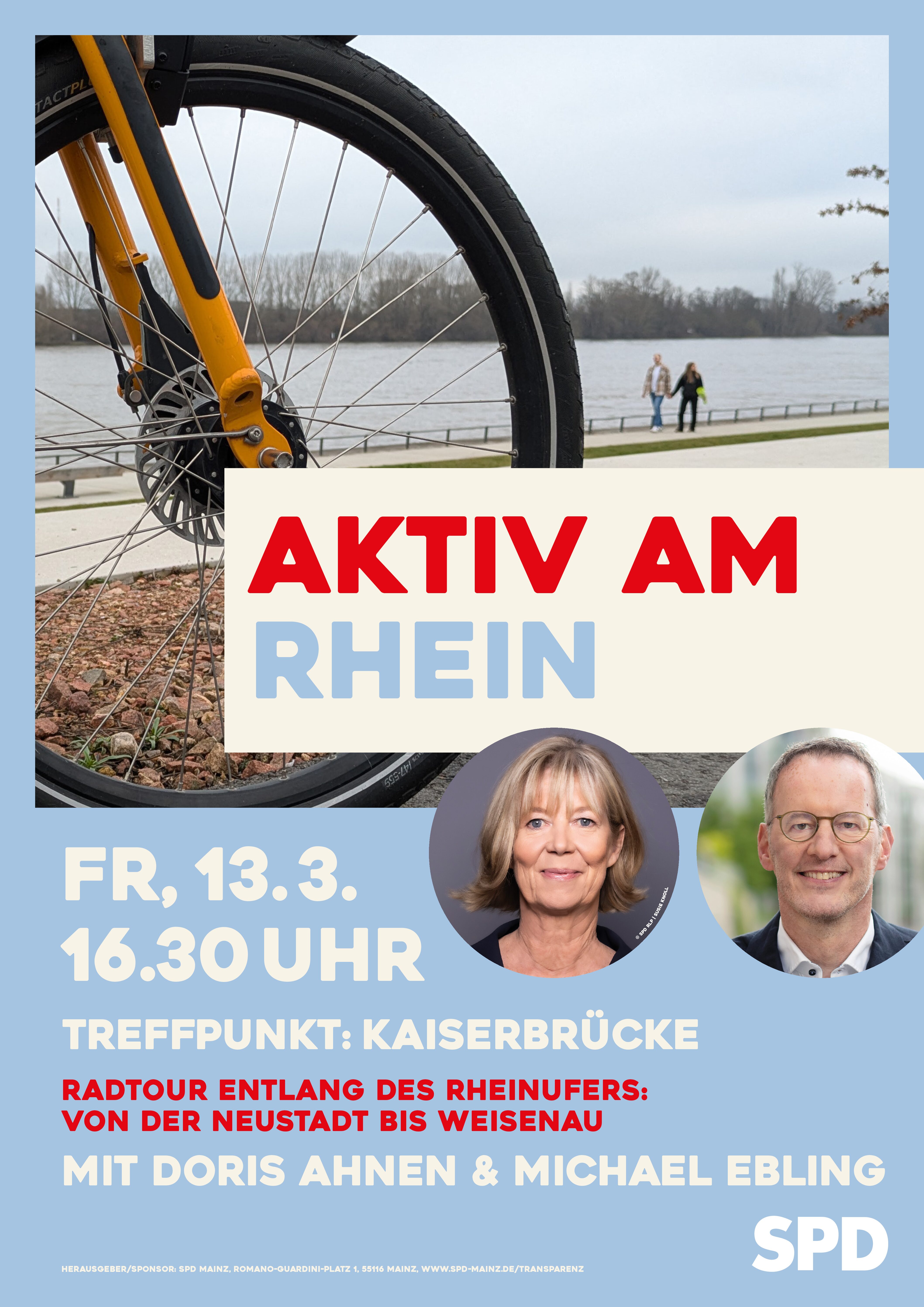 Aktiv am Rhein mit Doris Ahnen und Michael Ebling